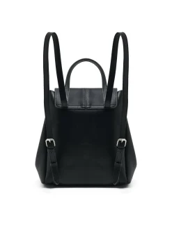 Czarny plecak worek z imitacji skóry