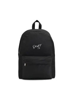 Czarny plecak z haftem