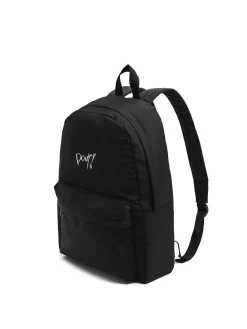 Czarny plecak z haftem