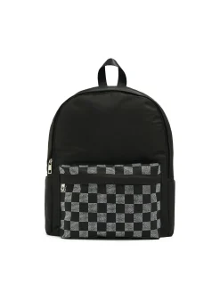 Czarny plecak z nadrukiem