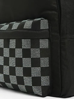 Czarny plecak z nadrukiem