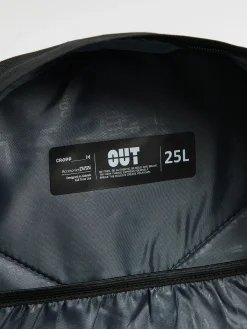 Czarny plecak z nadrukiem