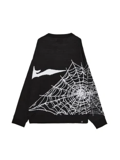 Czarny sweter z pająkiem