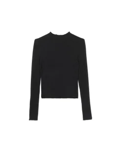 Czarny sweter z półgolfem