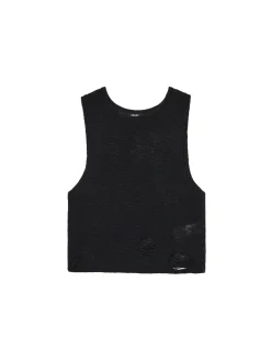 Czarny top z dzianiny