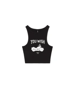 Czarny top z nadrukiem