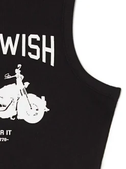 Czarny top z nadrukiem