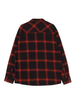 Czerwona flanelowa koszula w kratę