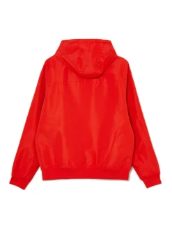 Czerwona kurtka z kapturem