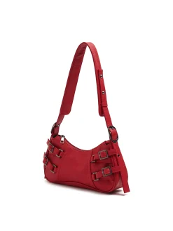 Czerwona torebka z imitacji skóry