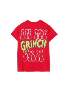 Czerwona świąteczna koszulka z Grinchem