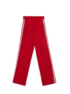Czerwone spodnie z lampasami