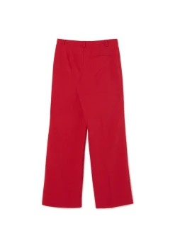 Czerwone spodnie z wysokim stanem