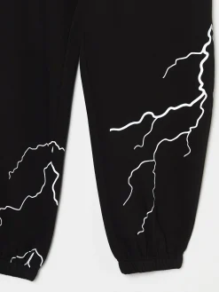 Dresowe joggery z odblaskowym printem