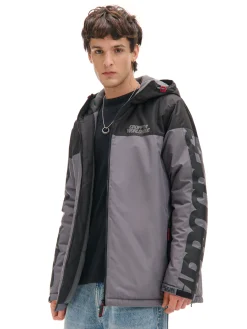 Dwukolorowa kurtka z kapturem