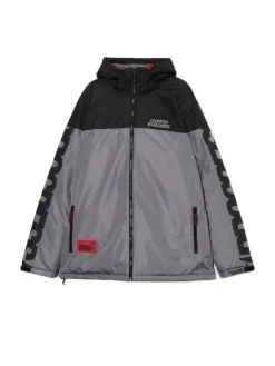 Dwukolorowa kurtka z kapturem