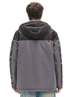 Dwukolorowa kurtka z kapturem