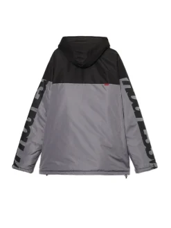 Dwukolorowa kurtka z kapturem