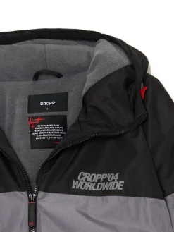 Dwukolorowa kurtka z kapturem