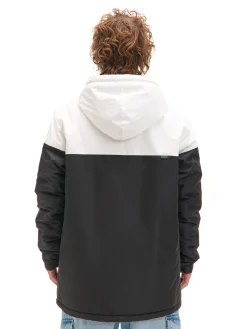 Dwukolorowa kurtka z kapturem