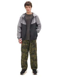 Dwukolorowa kurtka z nadrukiem