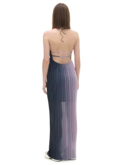 Dwukolorowa sukienka maxi