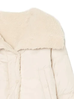 Dwustronna beżowa kurtka puffer