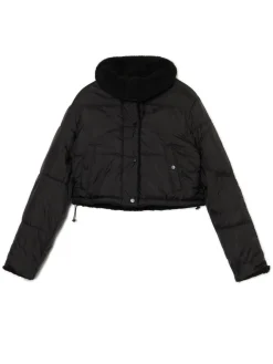 Dwustronna czarna kurtka puffer