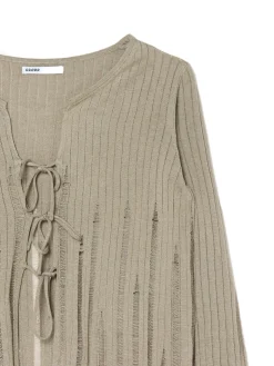 Dzianinowy kardigan z domieszką wełny