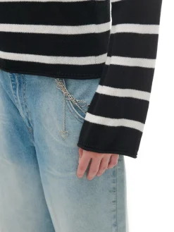 Dzianinowy sweter w paski