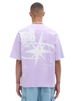 Fioletowa koszulka z nadrukiem