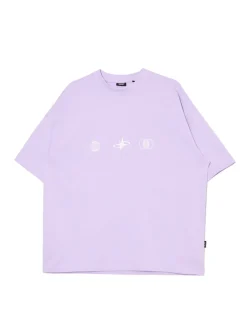 Fioletowa koszulka z nadrukiem