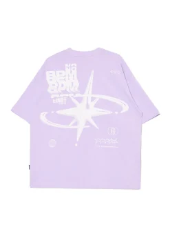 Fioletowa koszulka z nadrukiem