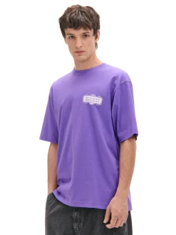 Fioletowa koszulka z nadrukiem Beetlejuice