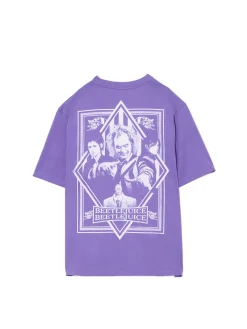 Fioletowa koszulka z nadrukiem Beetlejuice