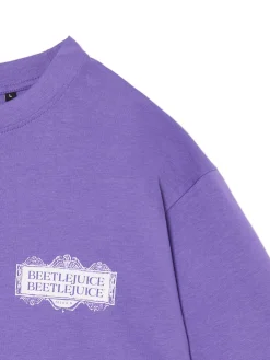 Fioletowa koszulka z nadrukiem Beetlejuice