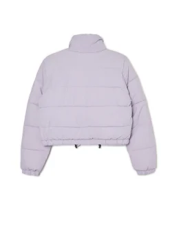 Fioletowa kurtka puffer
