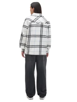 Flanelowa kraciasta koszula z domieszką wełny