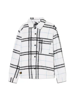 Flanelowa kraciasta koszula z domieszką wełny