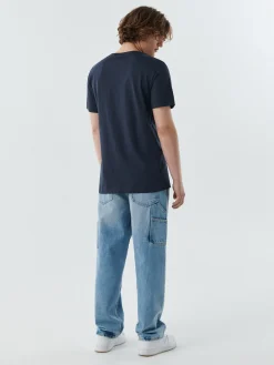 Gładka granatowa koszulka