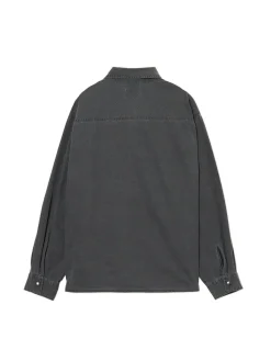 Gładka koszula z efektem sprania