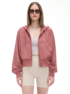 Gładka rozpinana bluza z kapturem