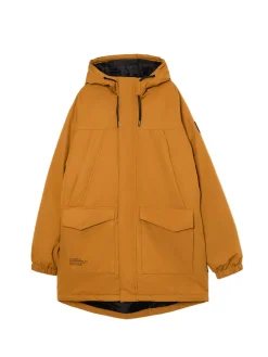 Gładki płaszcz z kapturem