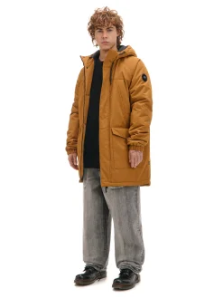 Gładki płaszcz z kapturem