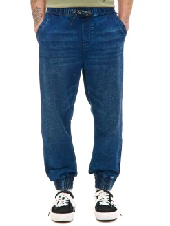 Granatowe jeansowe joggery regular