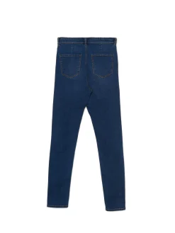 Granatowe jeansy skinny