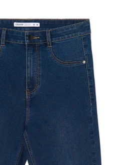 Granatowe jeansy skinny