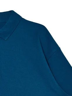 Granatowe polo z printem smoka