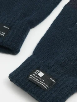 Granatowe zimowe rękawiczki