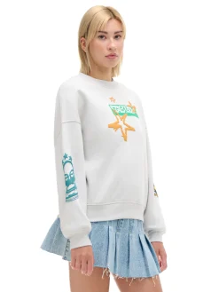 Jasna bluza z nadrukami UNISEX